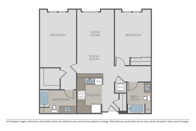 2 Beds • 2 Bath
                                  3D Tour 319 floor plan